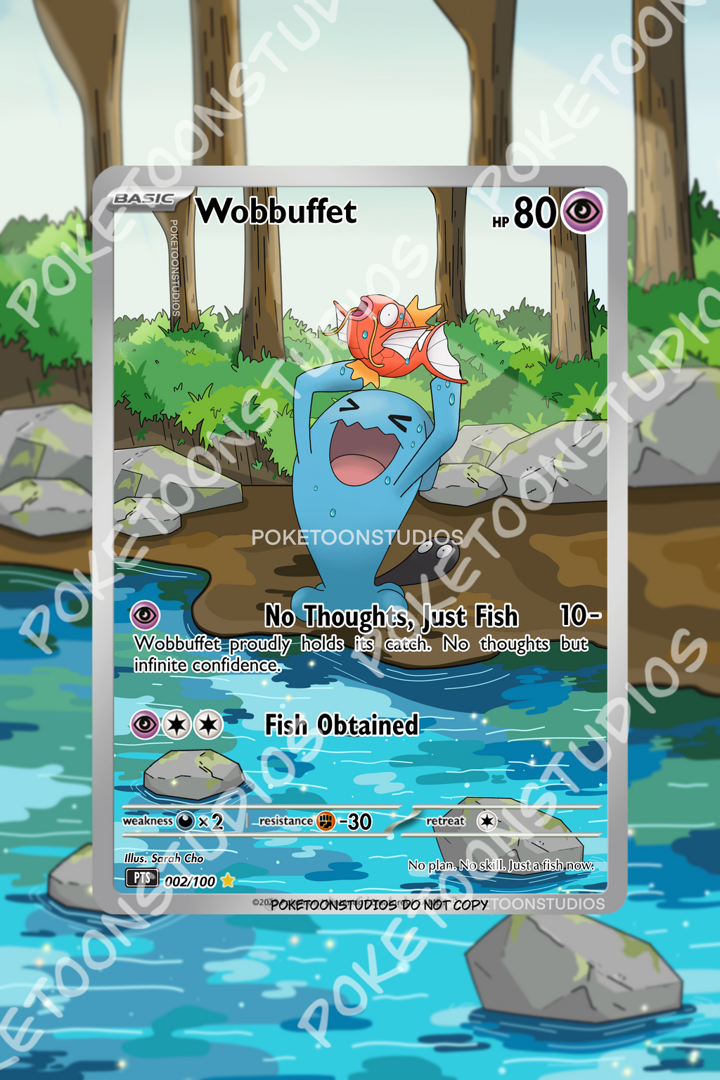 Wobbuffet - Custom Illustration Rare 002/100