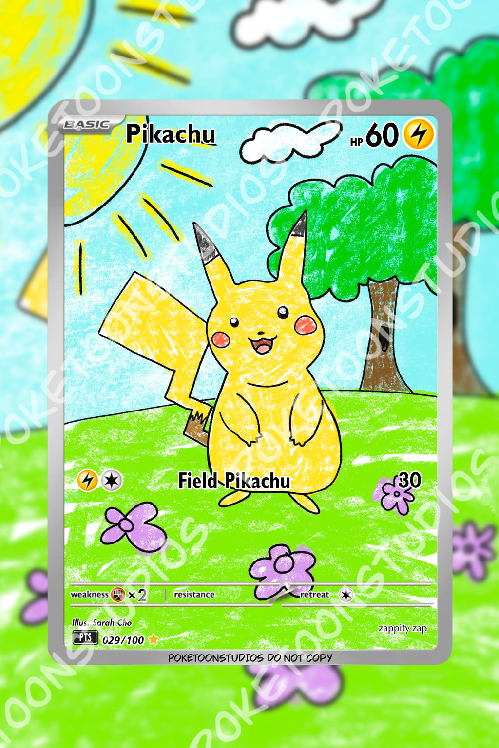 Pikachu -  Custom Illustration Rare 029/100