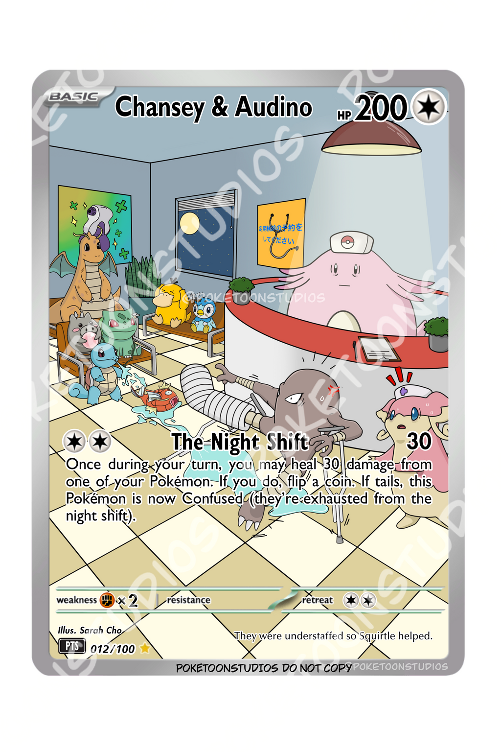 Chansey & Audino - Custom Illustration Rare 012/100