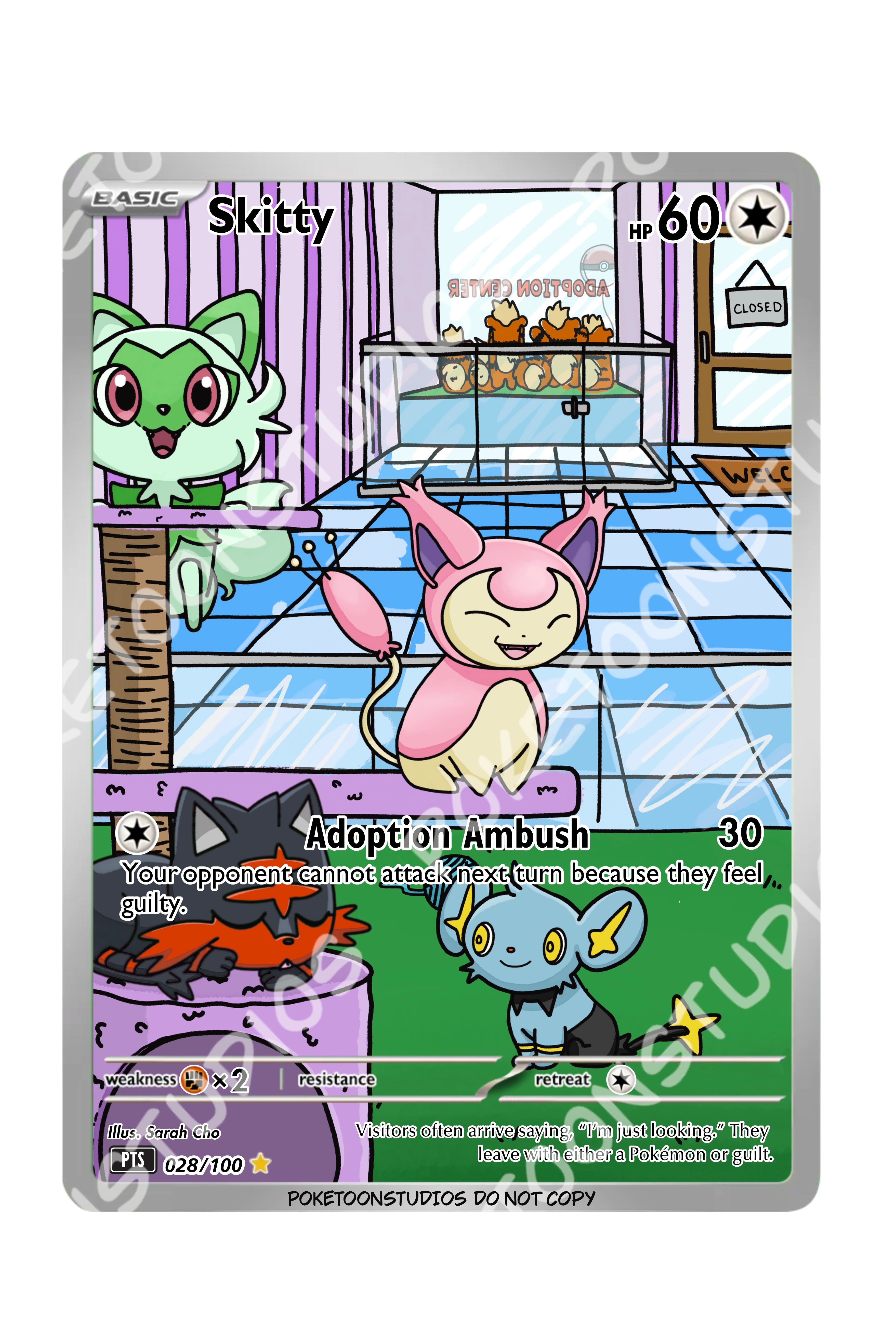 Skitty - Custom Illustration Rare 028/100