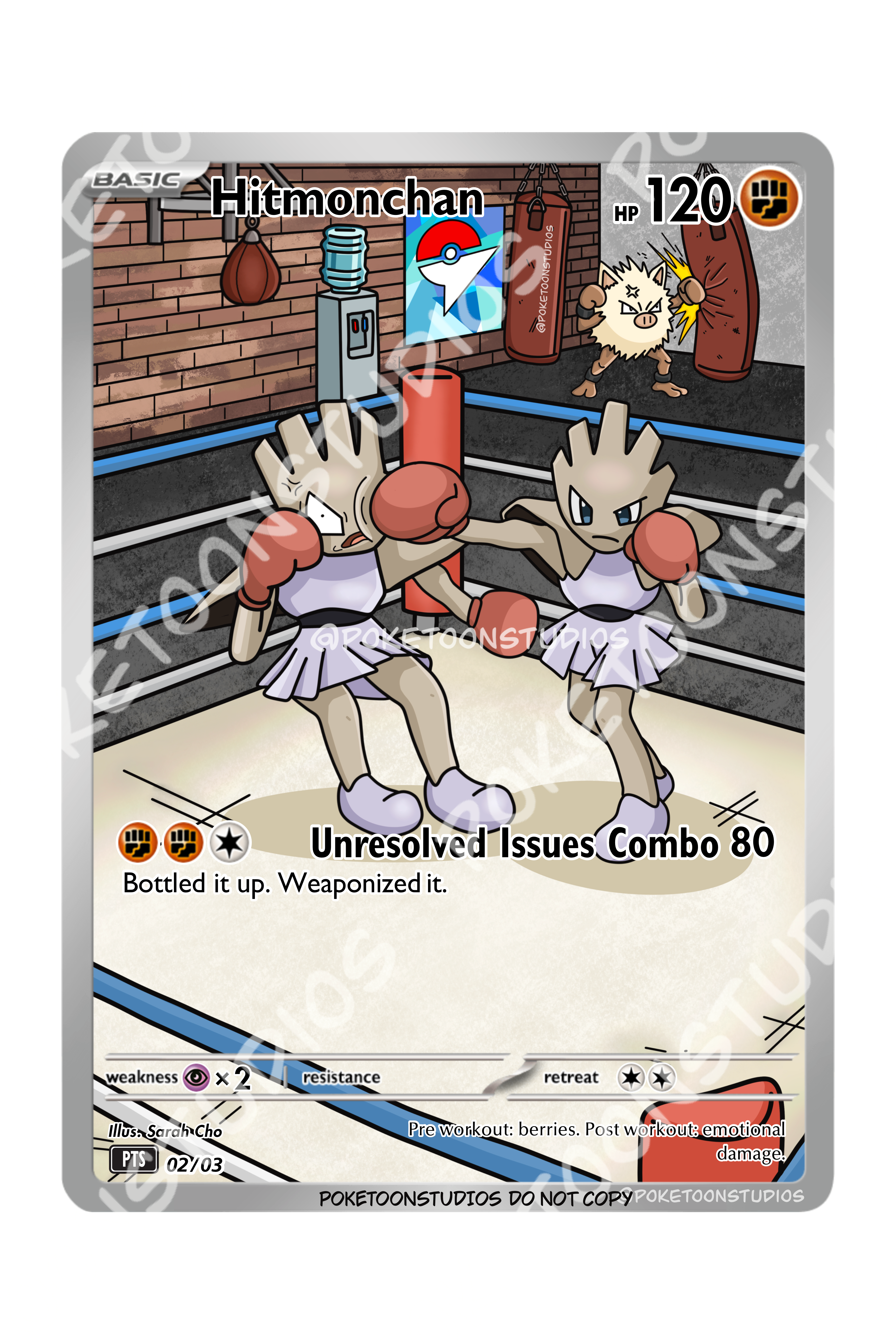 Hitmonchan - Custom Illustration Rare 02/03 LIMITED EDITION
