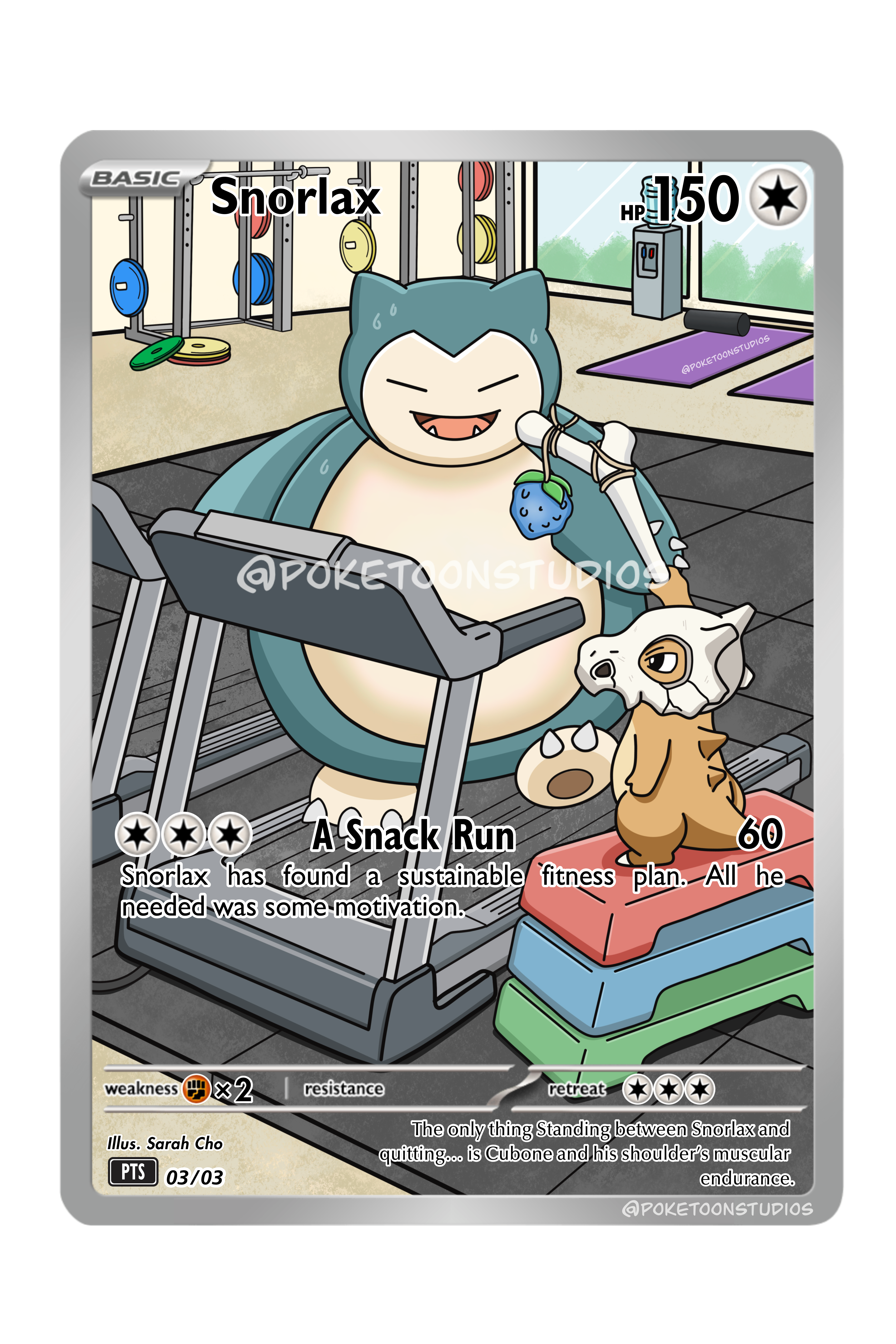 Snorlax - Custom Illustration Rare 03/03 LIMITED EDITION