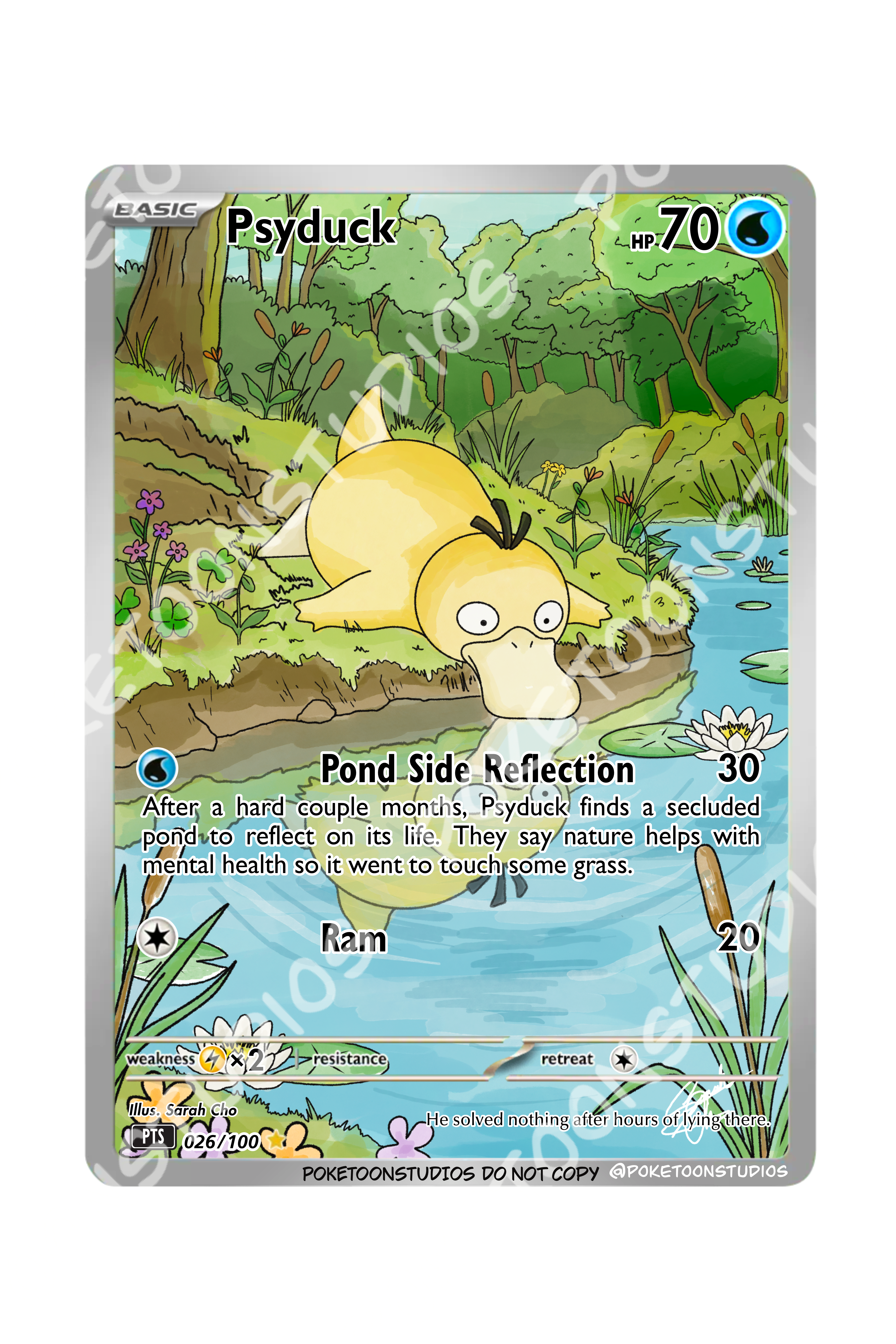 Psyduck- Custom Illustration Rare 026/100