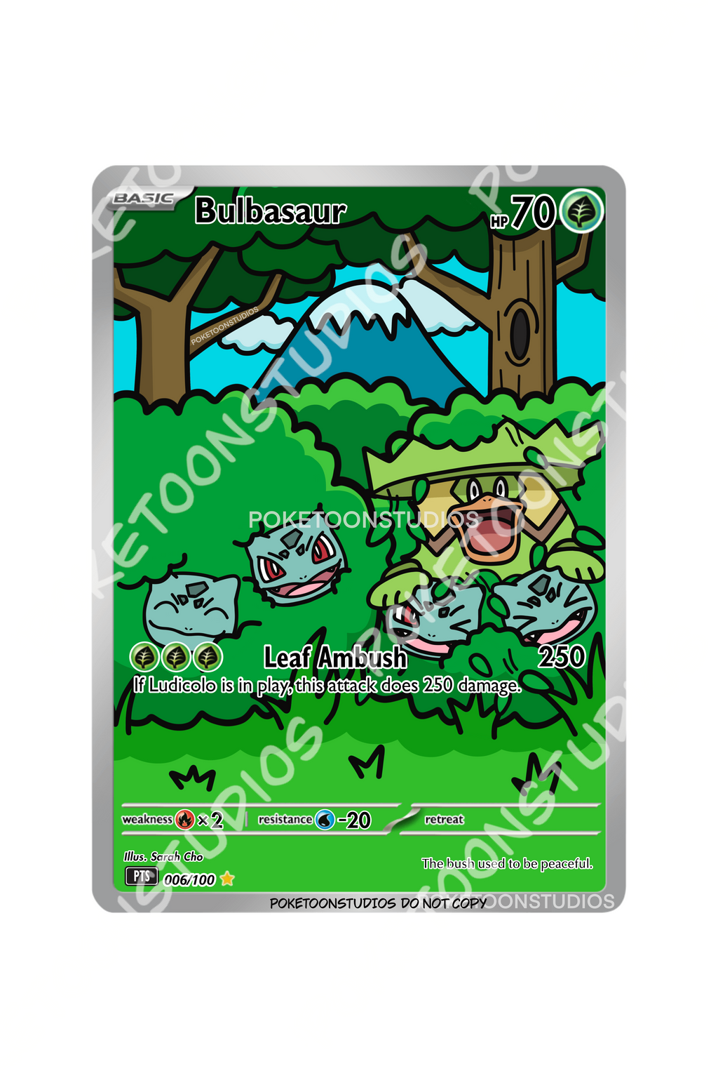 Bulbasaur - Custom Illustration Rare 006/100