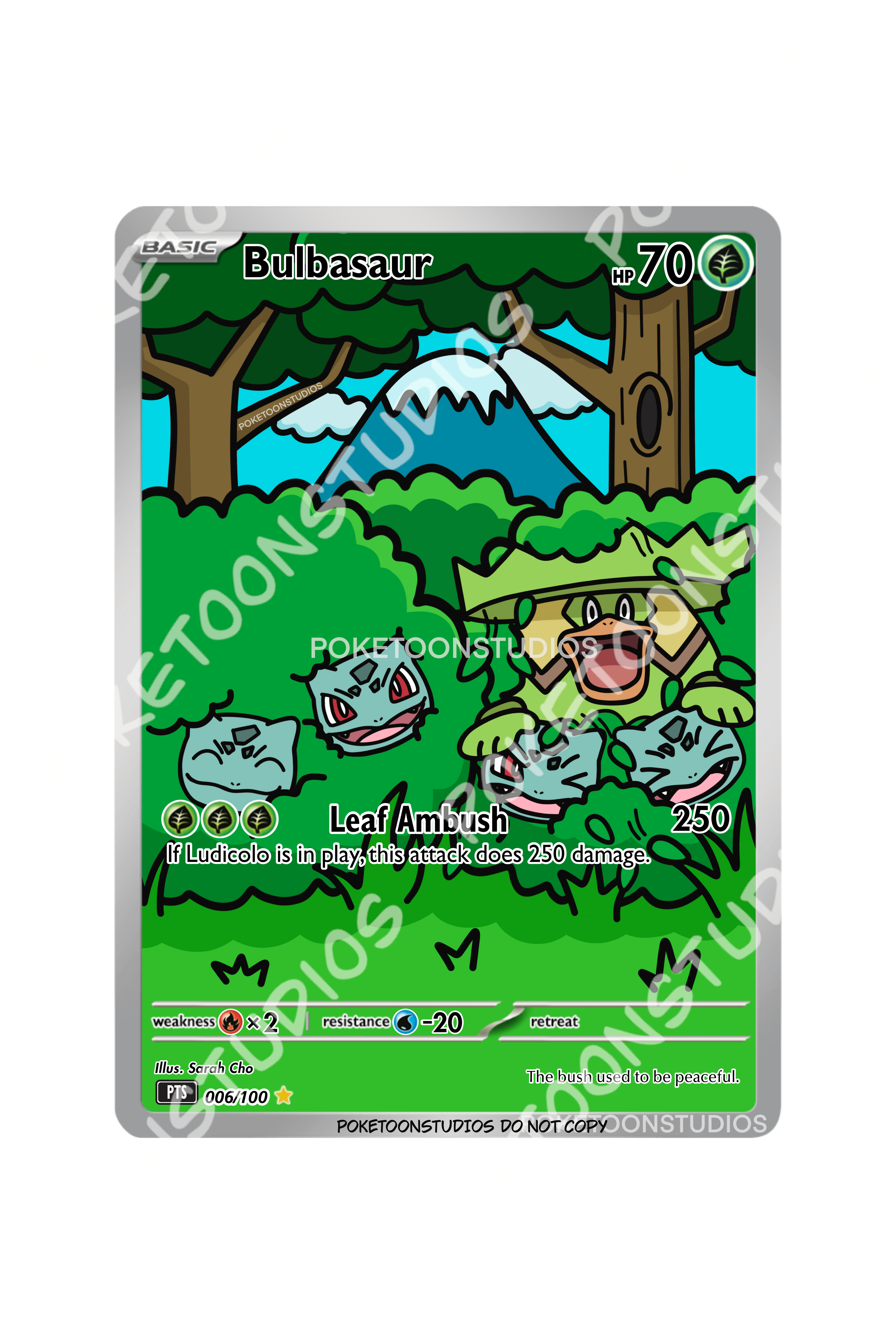Bulbasaur - Custom Illustration Rare 006/100