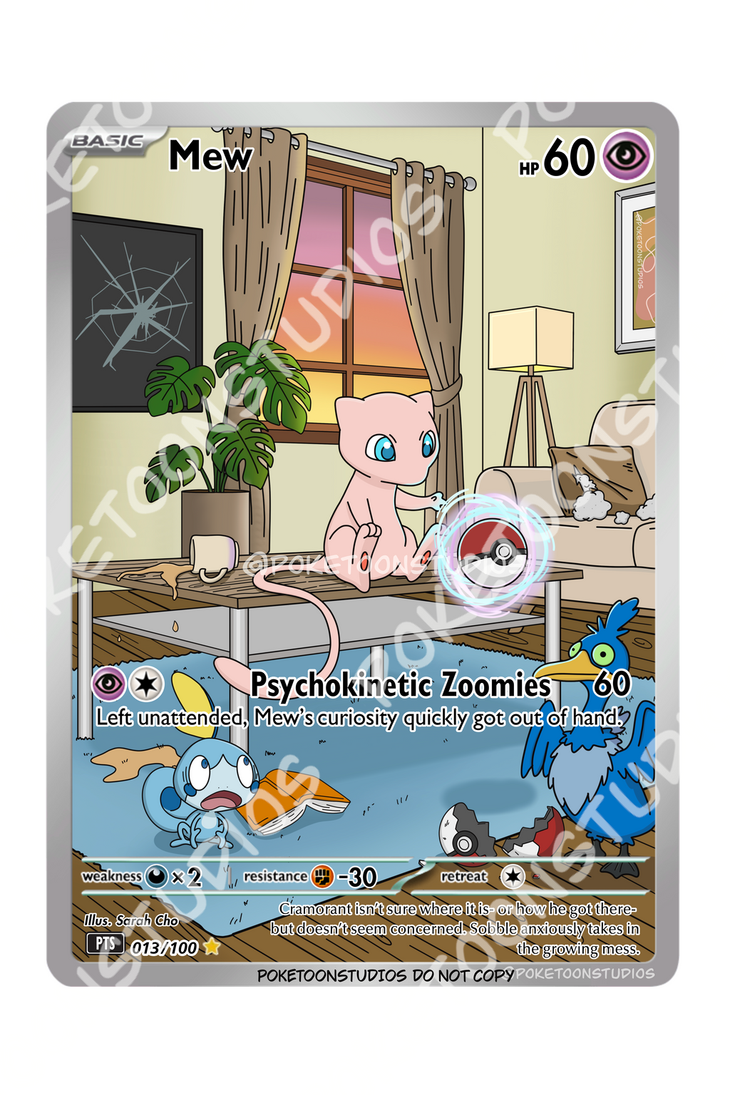 Mew - Custom Illustrated Rare 013/100