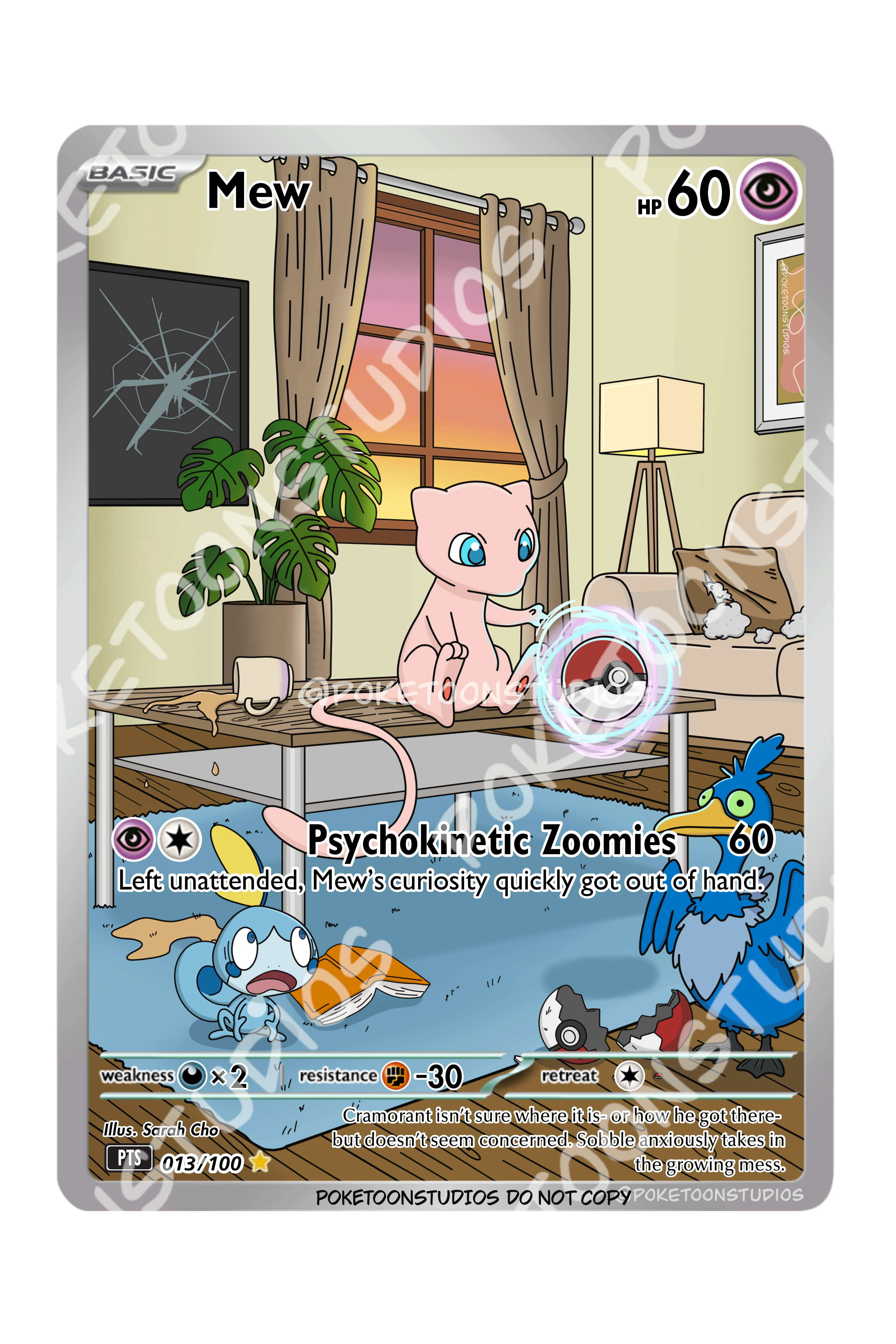 Mew - Custom Illustrated Rare 013/100