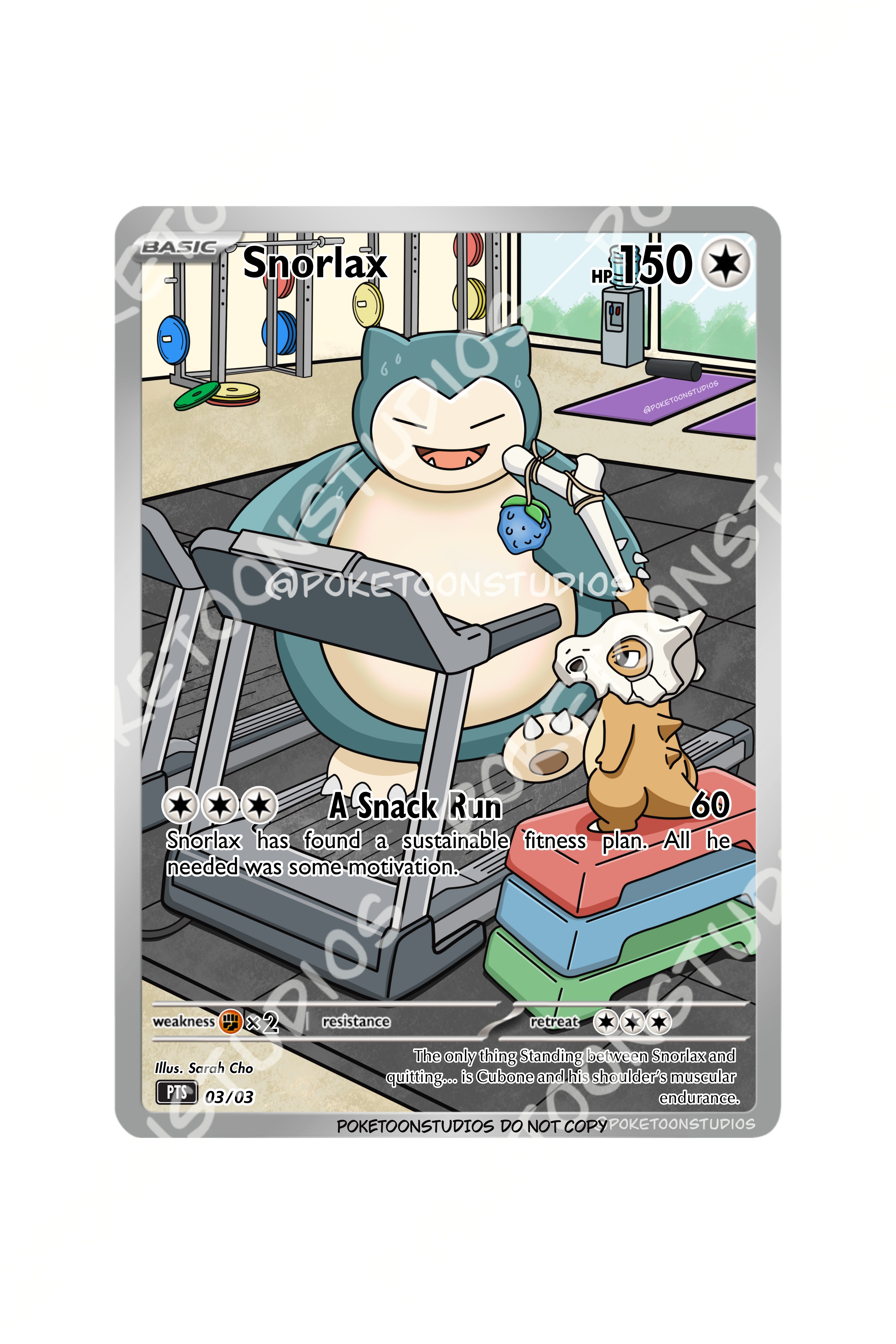 Snorlax - Custom Illustration Rare 03/03 LIMITED EDITION