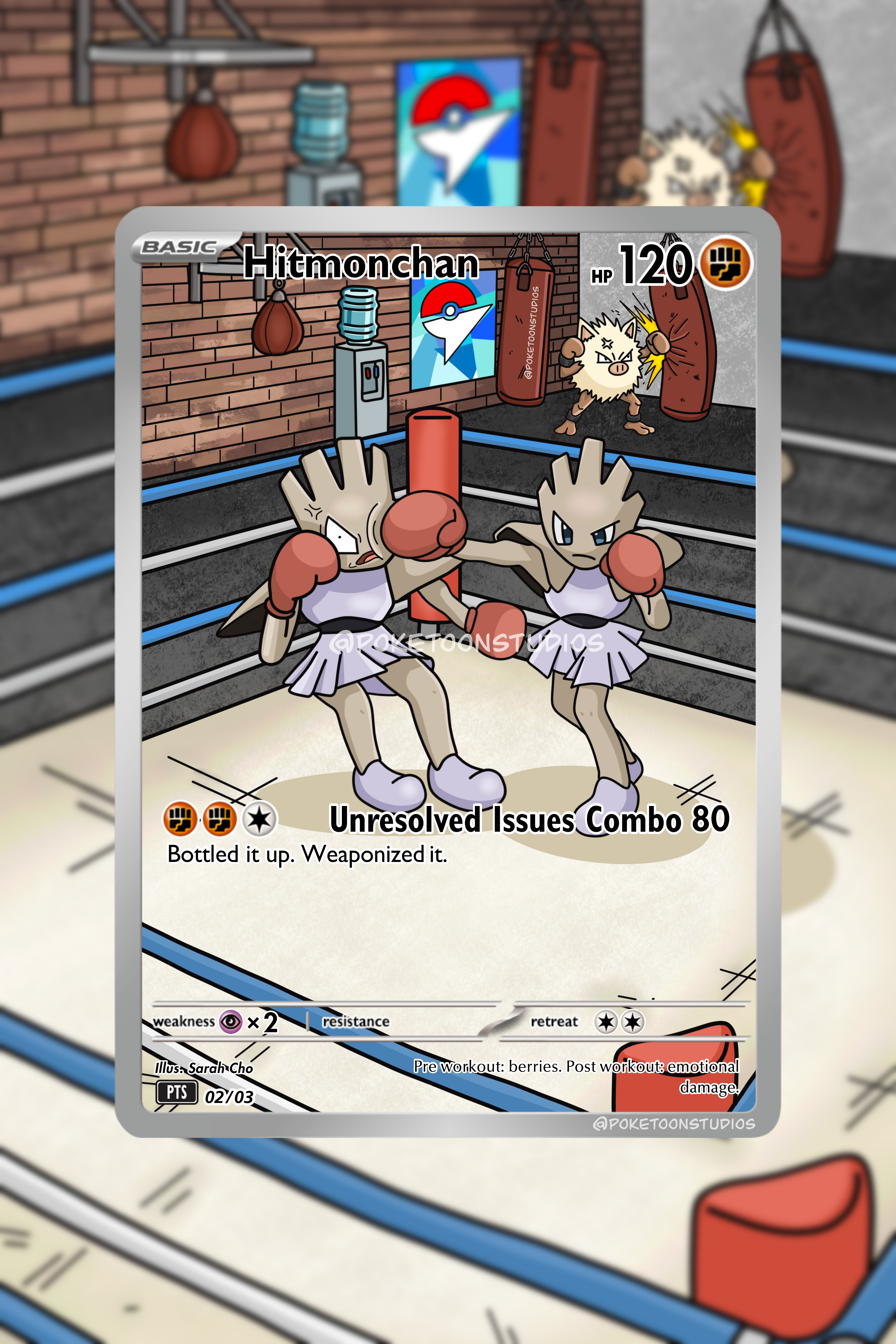 Hitmonchan - Custom Illustration Rare 02/03 LIMITED EDITION