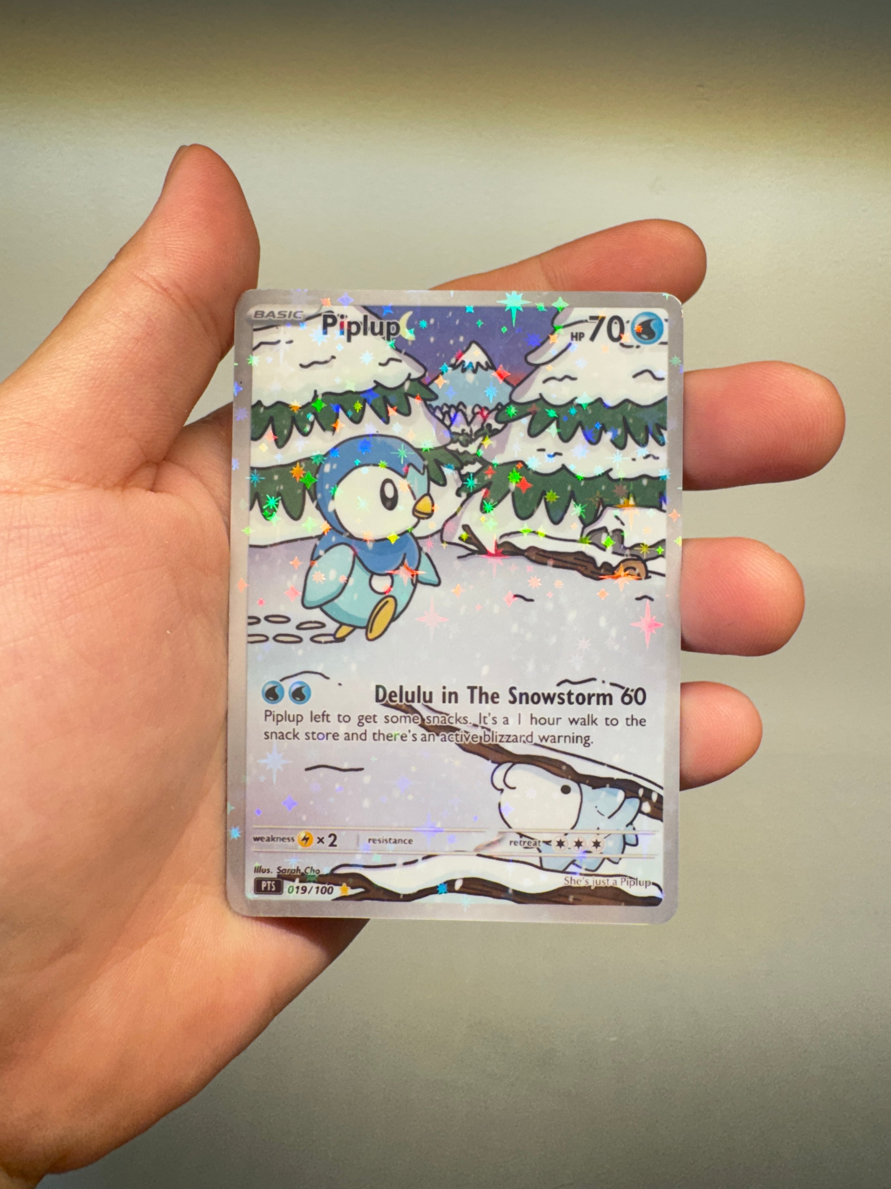 Piplup - Custom Illustrated Rare 019/100