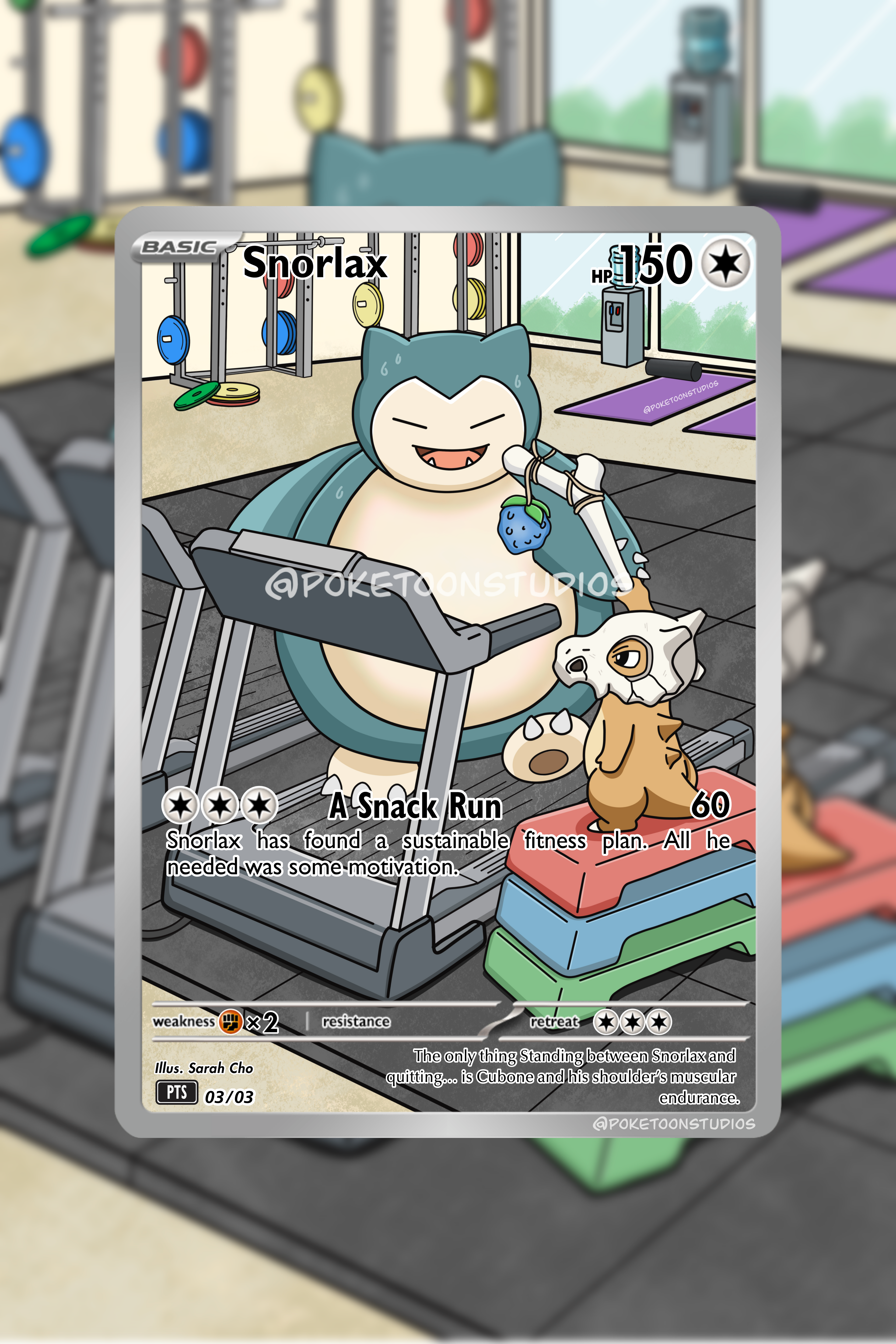 Snorlax - Custom Illustration Rare 03/03 LIMITED EDITION