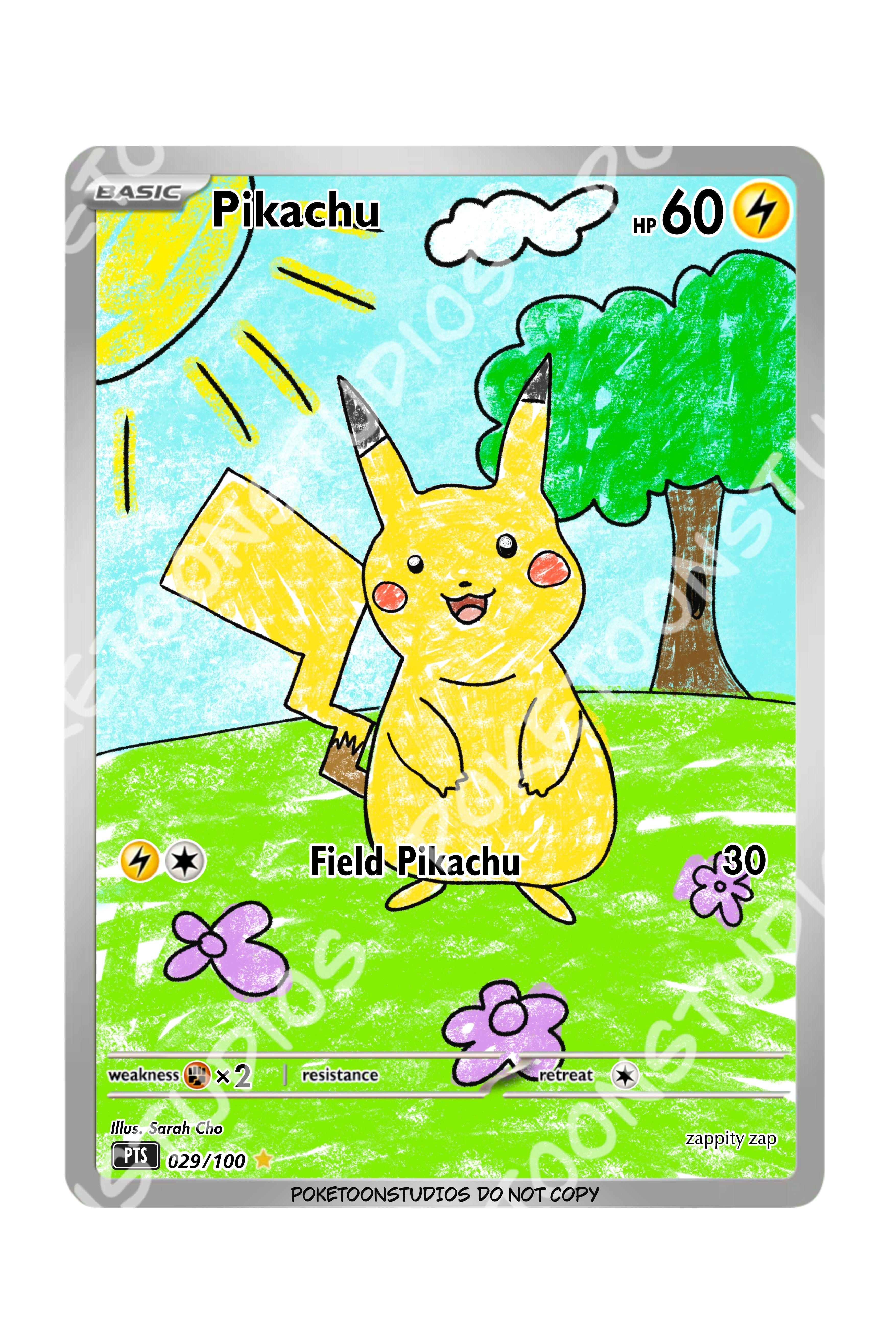 Pikachu -  Custom Illustration Rare 029/100