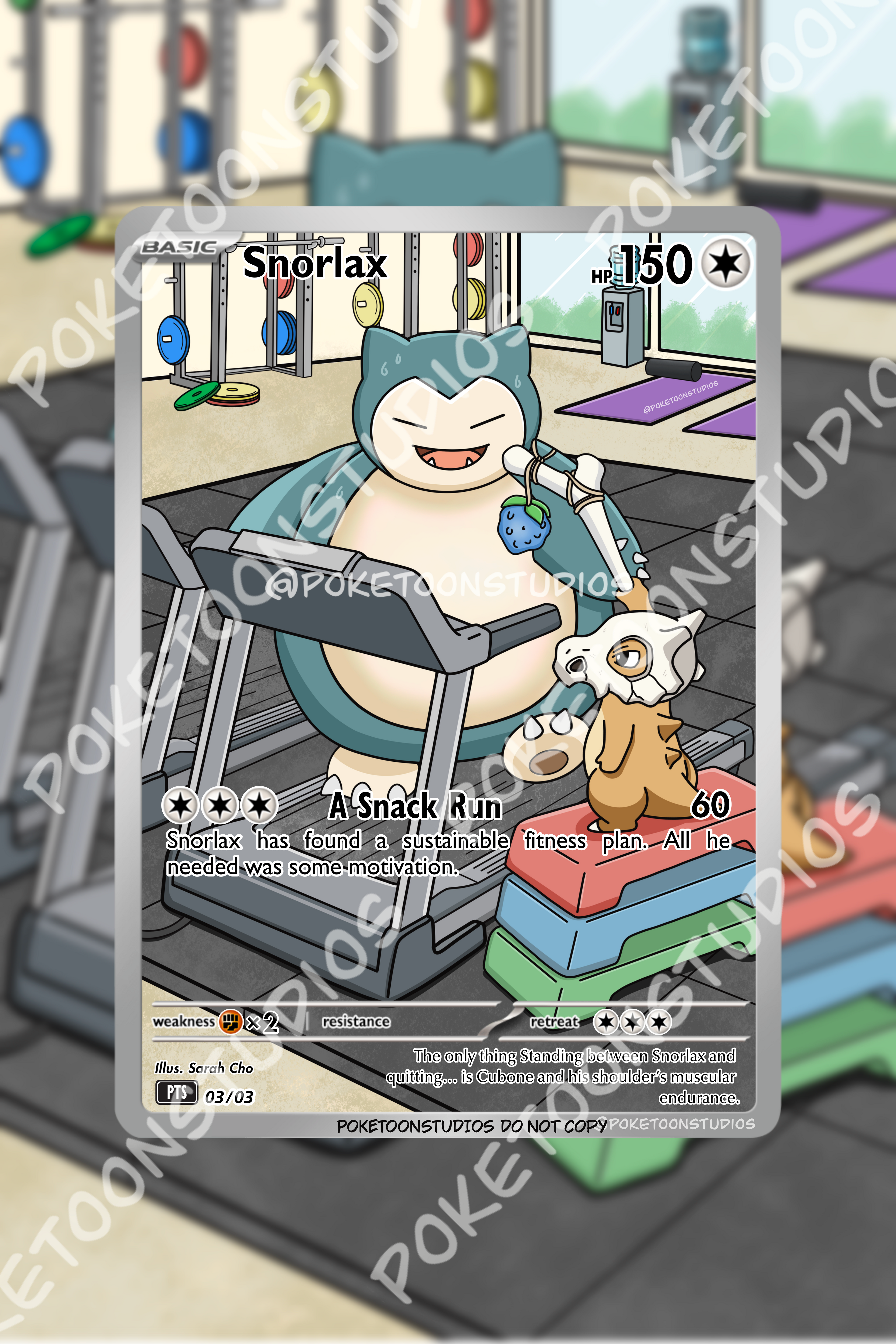Snorlax - Custom Illustration Rare 03/03 LIMITED EDITION