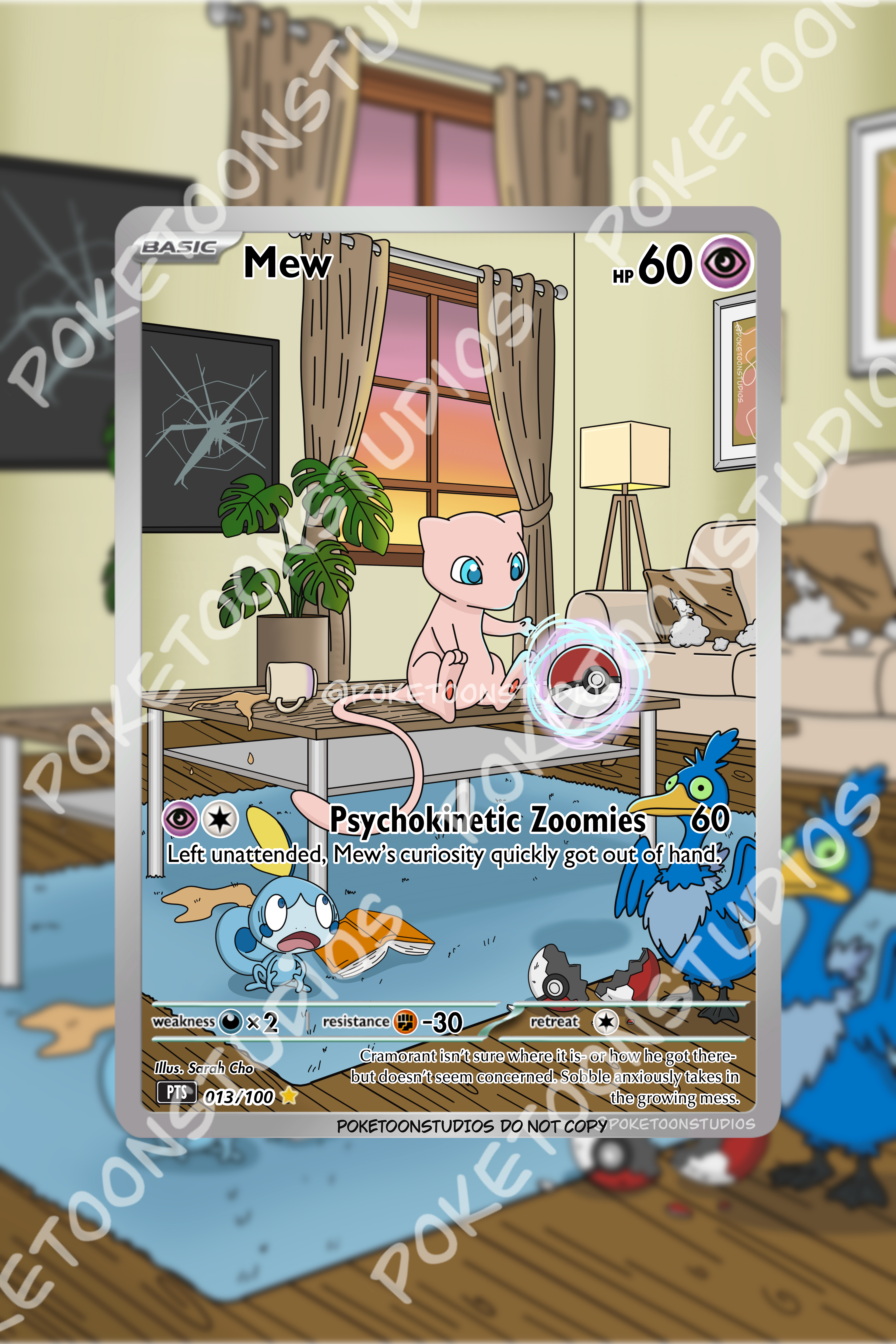 Mew - Custom Illustrated Rare 013/100