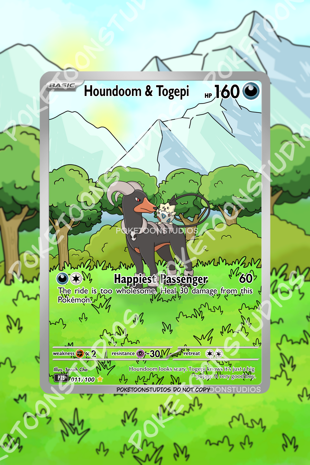 Houndoom & Togepi - Custom Illustration Rare 011/100