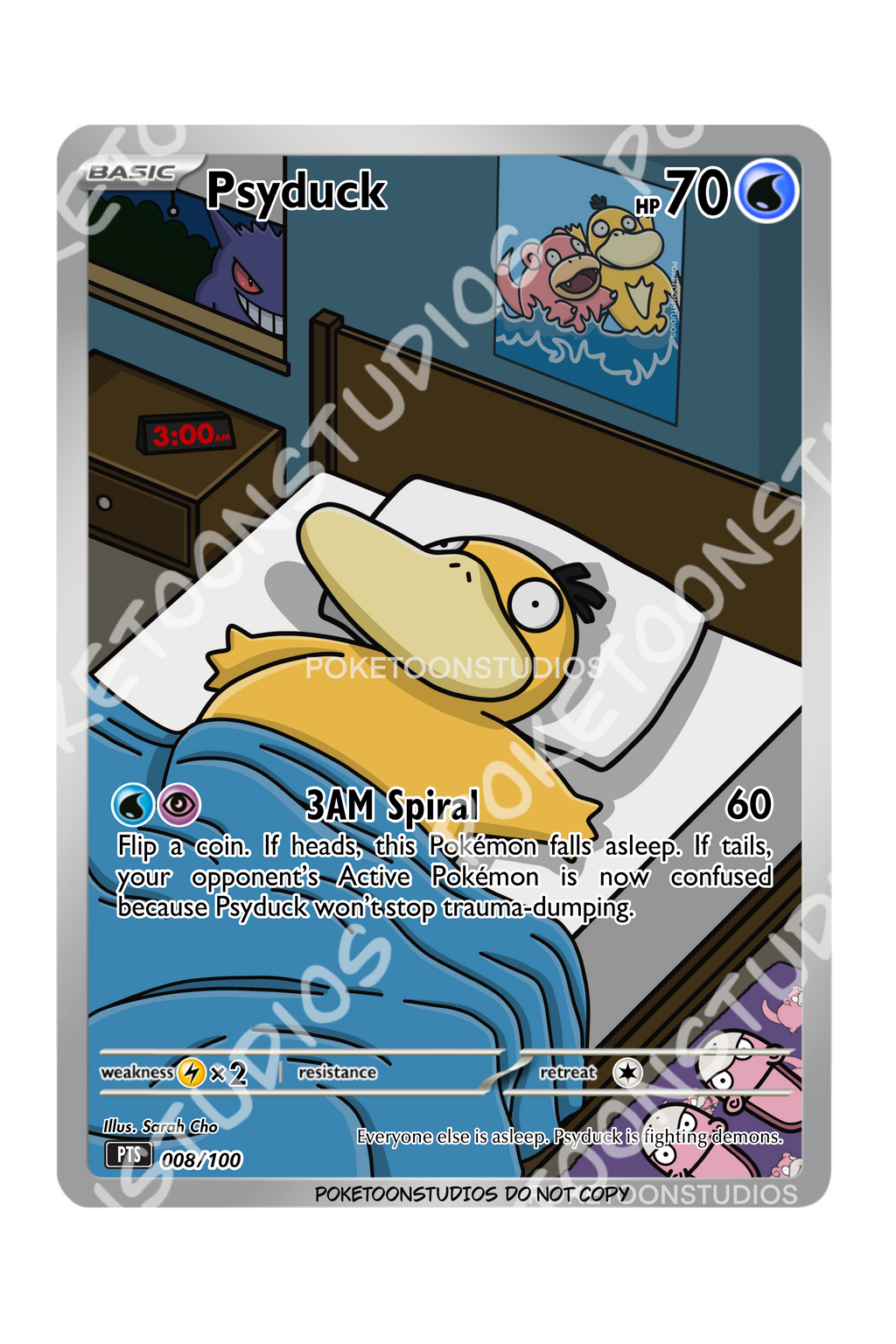 Psyduck - Custom Illustration Rare 008/100