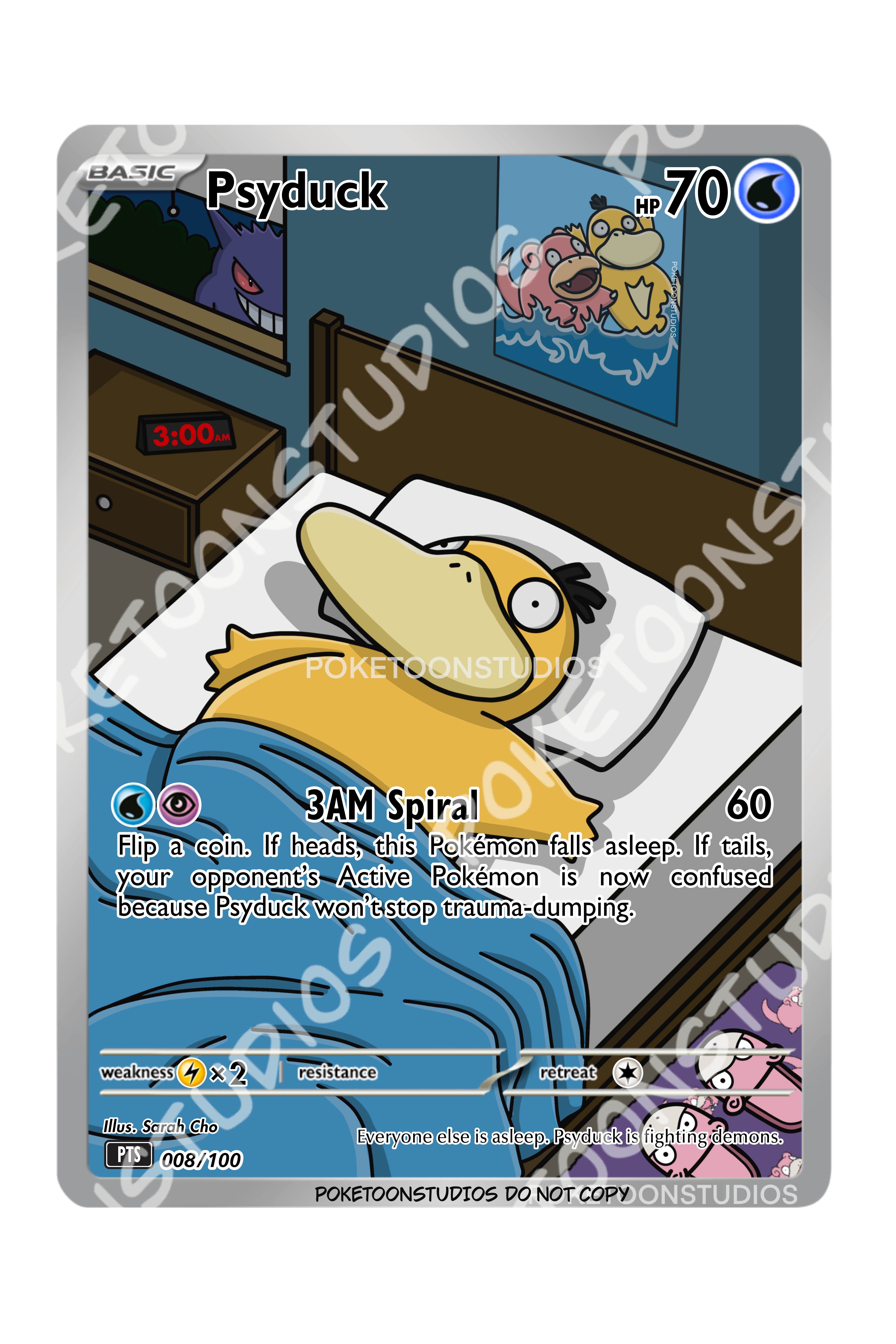Psyduck - Custom Illustration Rare 008/100