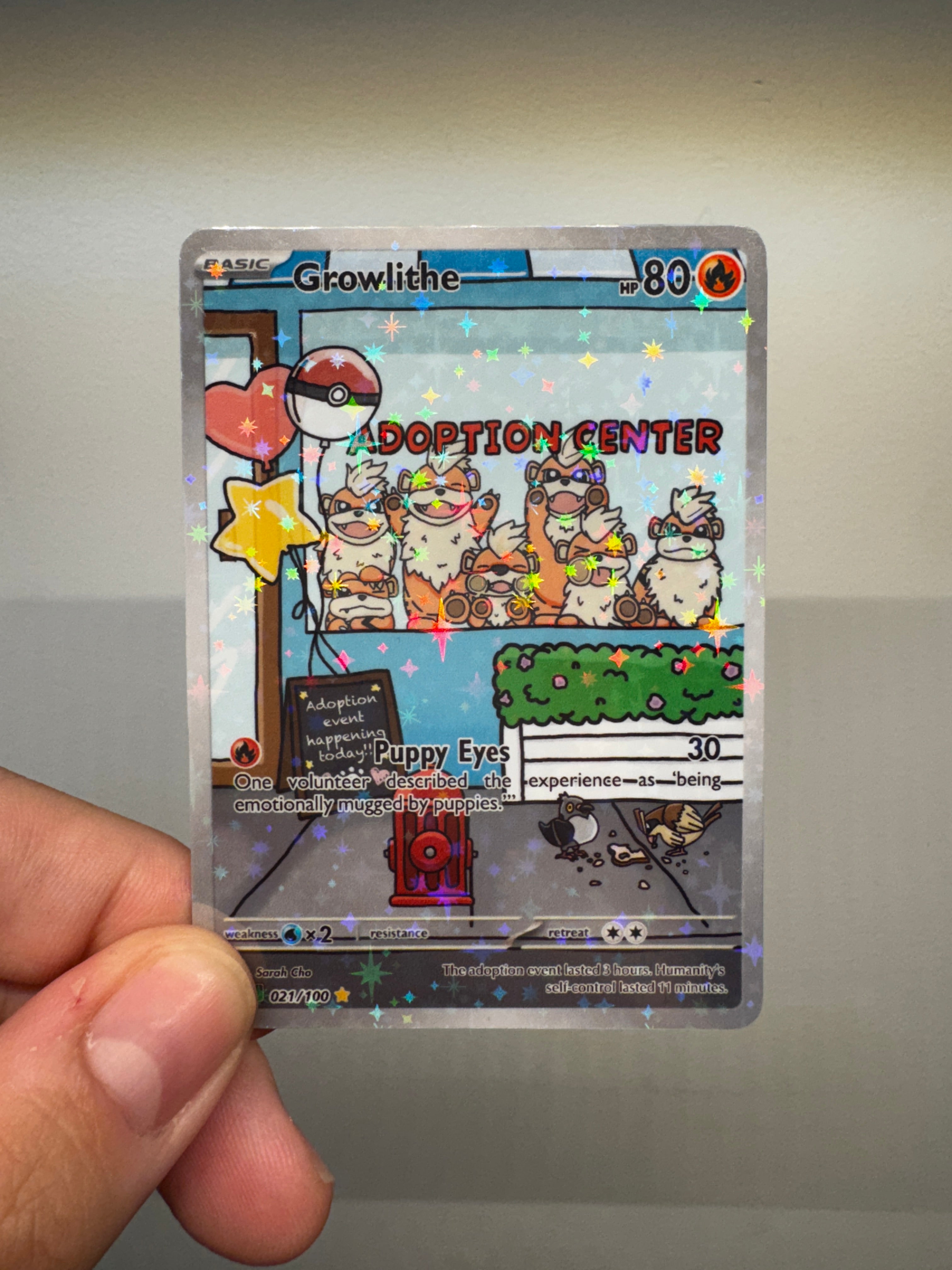 Growlithe - Custom Illustrated Rare 021/100
