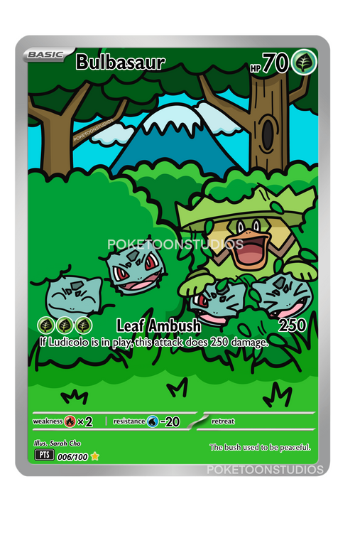 Bulbasaur - Custom Illustration Rare 006/100