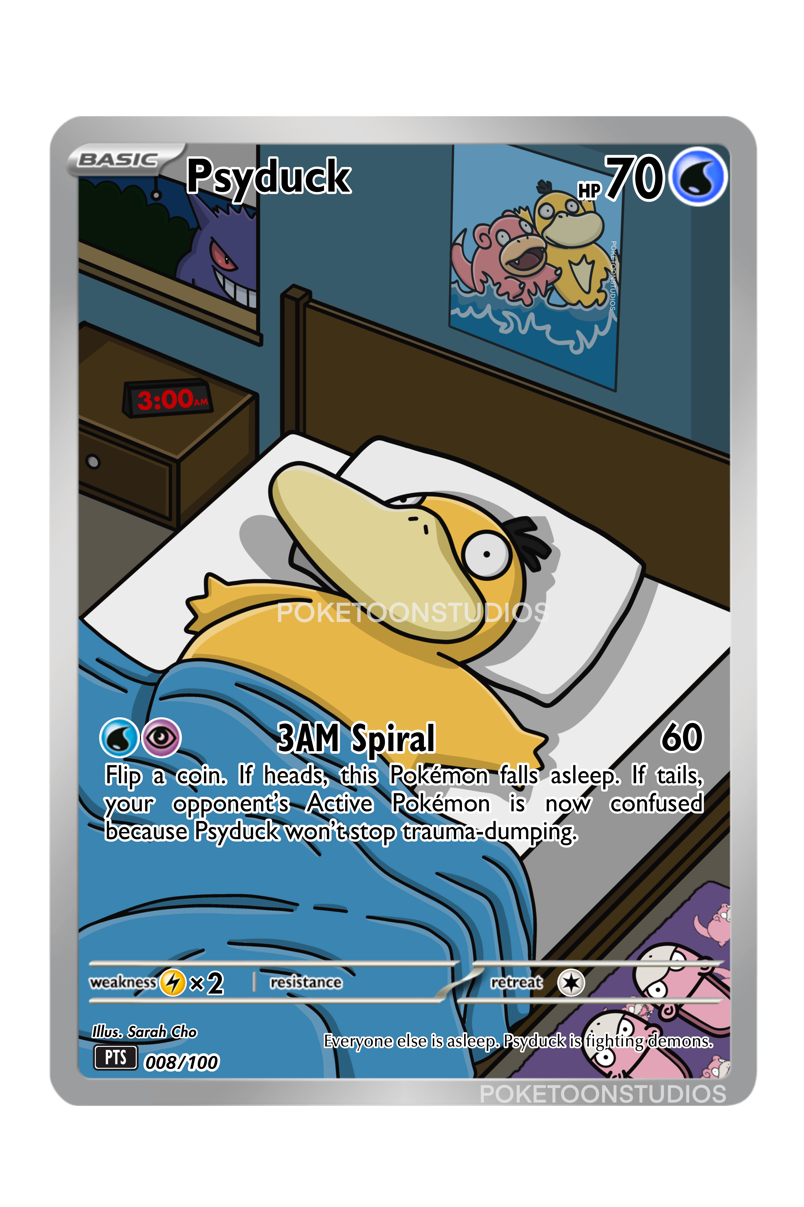 Psyduck - Custom Illustration Rare 008/100
