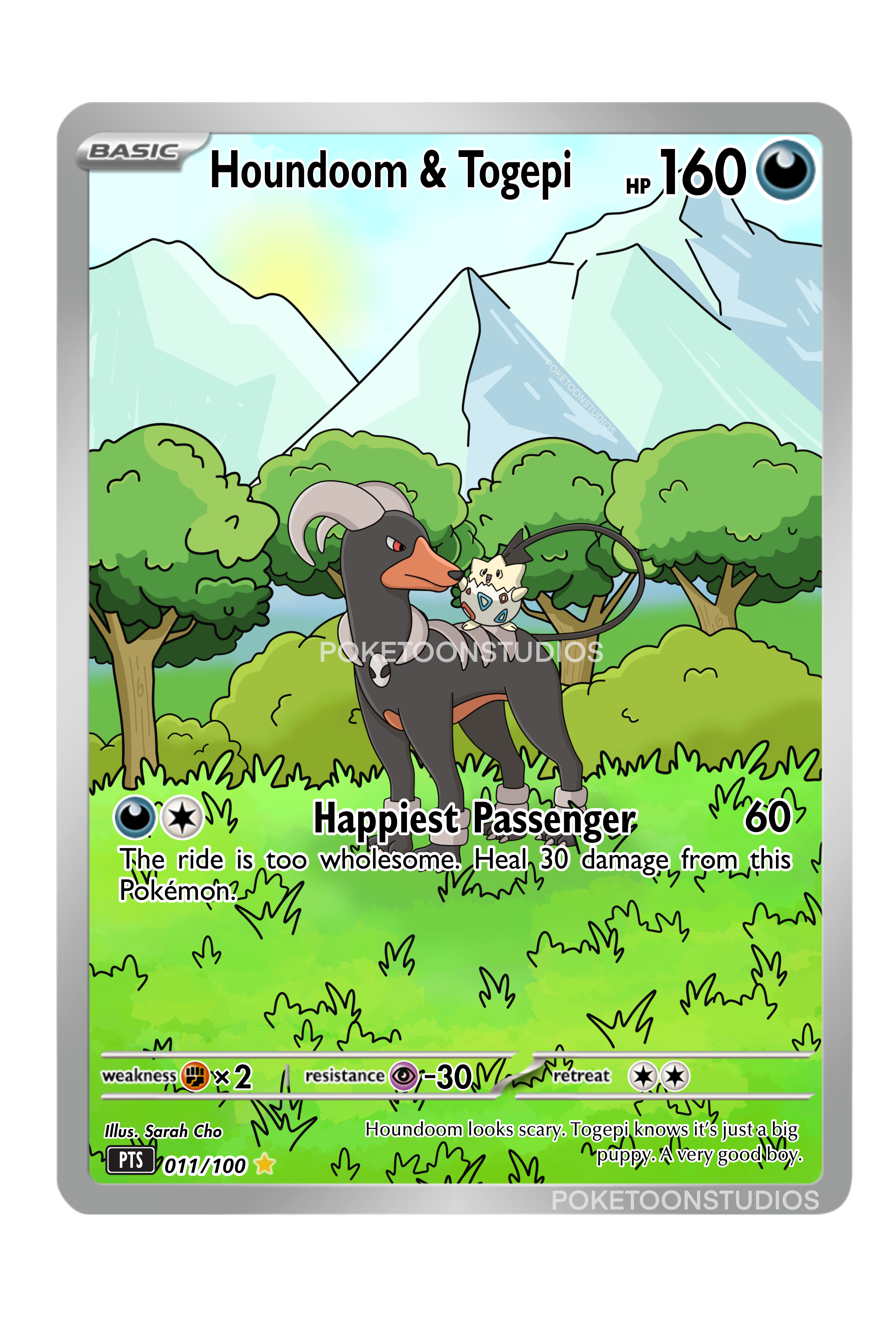 Houndoom & Togepi - Custom Illustration Rare 011/100