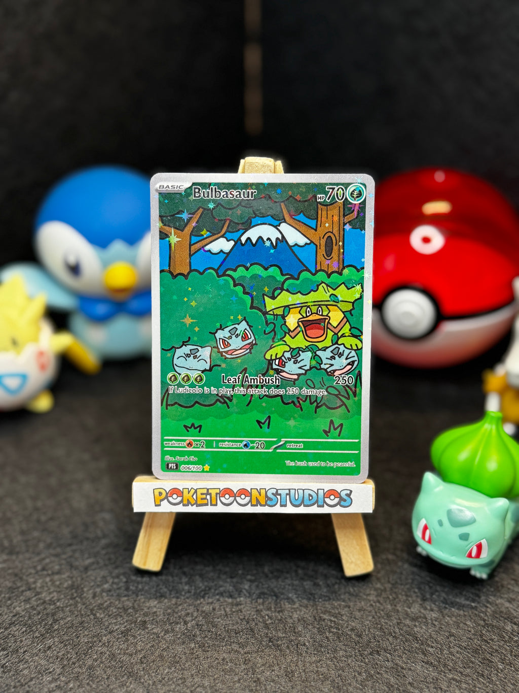 Bulbasaur - Custom Illustration Rare 006/100
