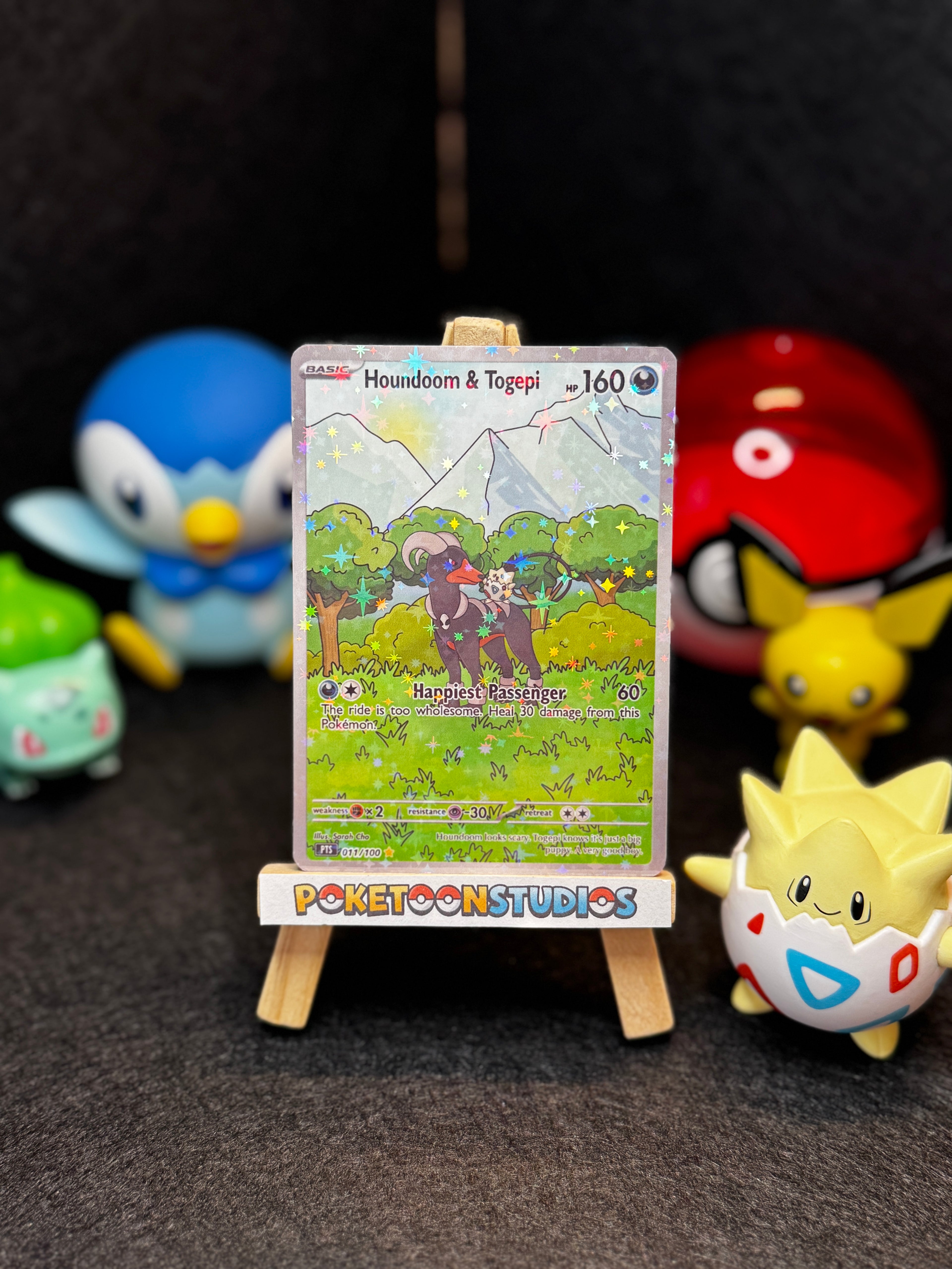 Houndoom & Togepi - Custom Illustration Rare 011/100