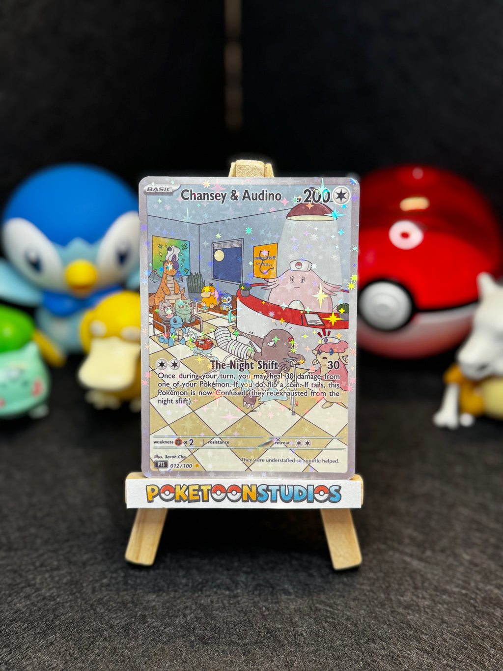 Chansey & Audino - Custom Illustration Rare 012/100