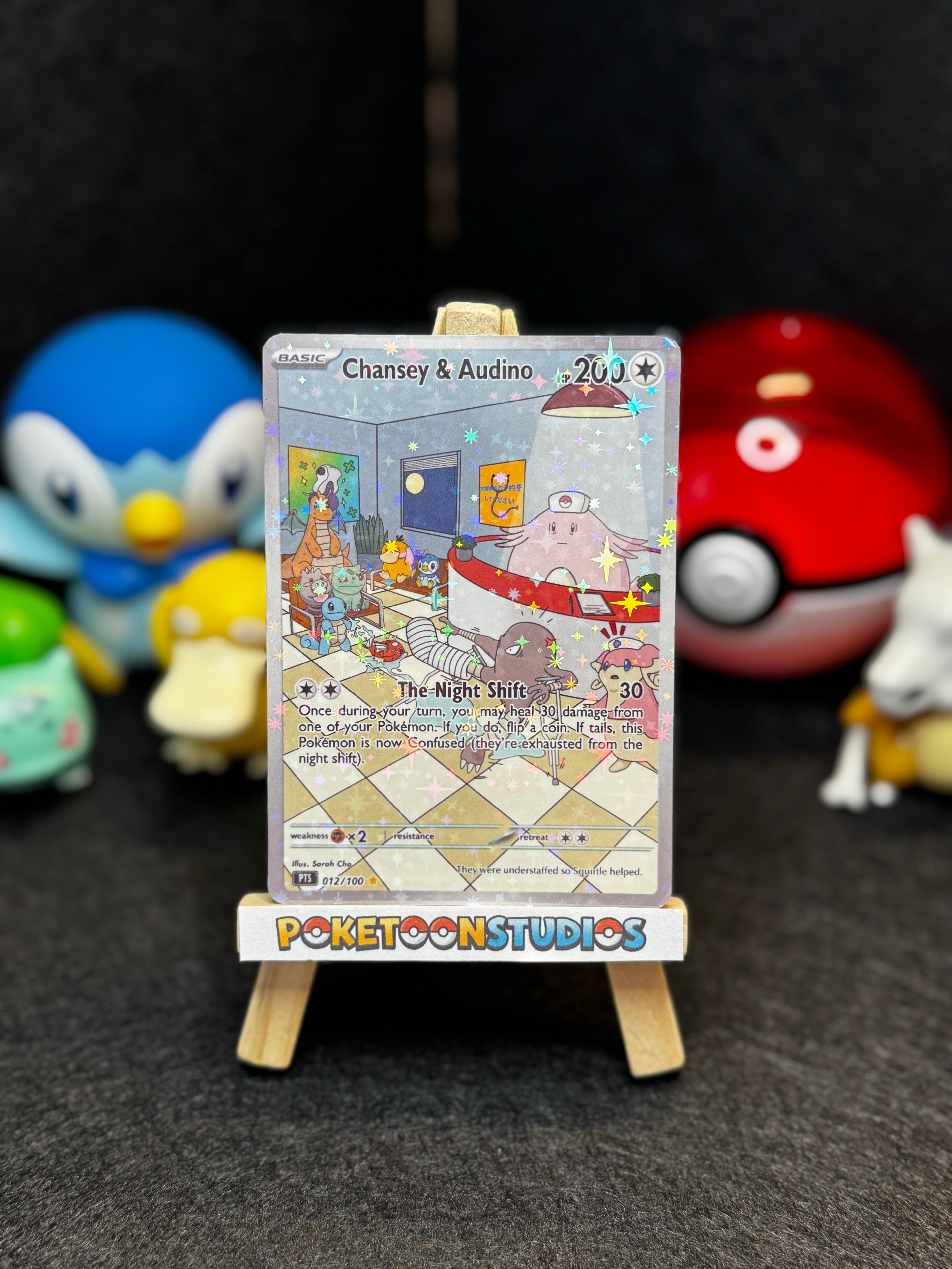 Chansey & Audino - Custom Illustration Rare 012/100