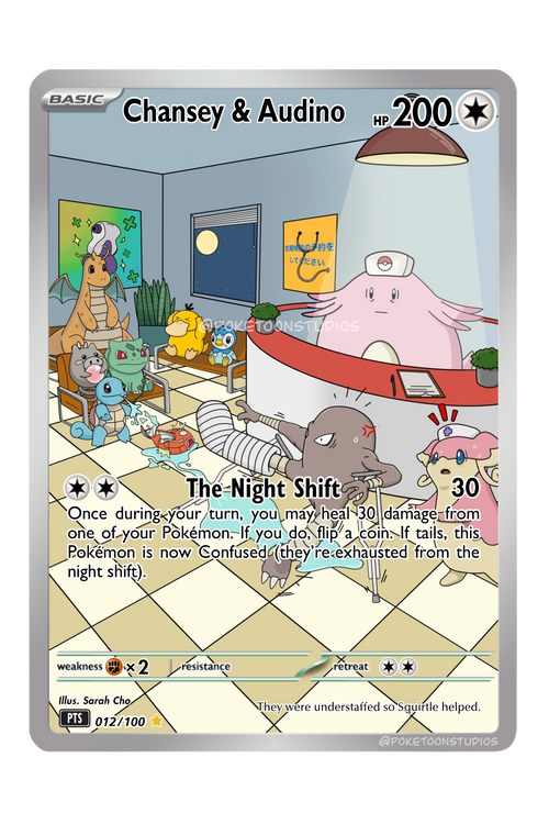 Chansey & Audino - Custom Illustration Rare 012/100