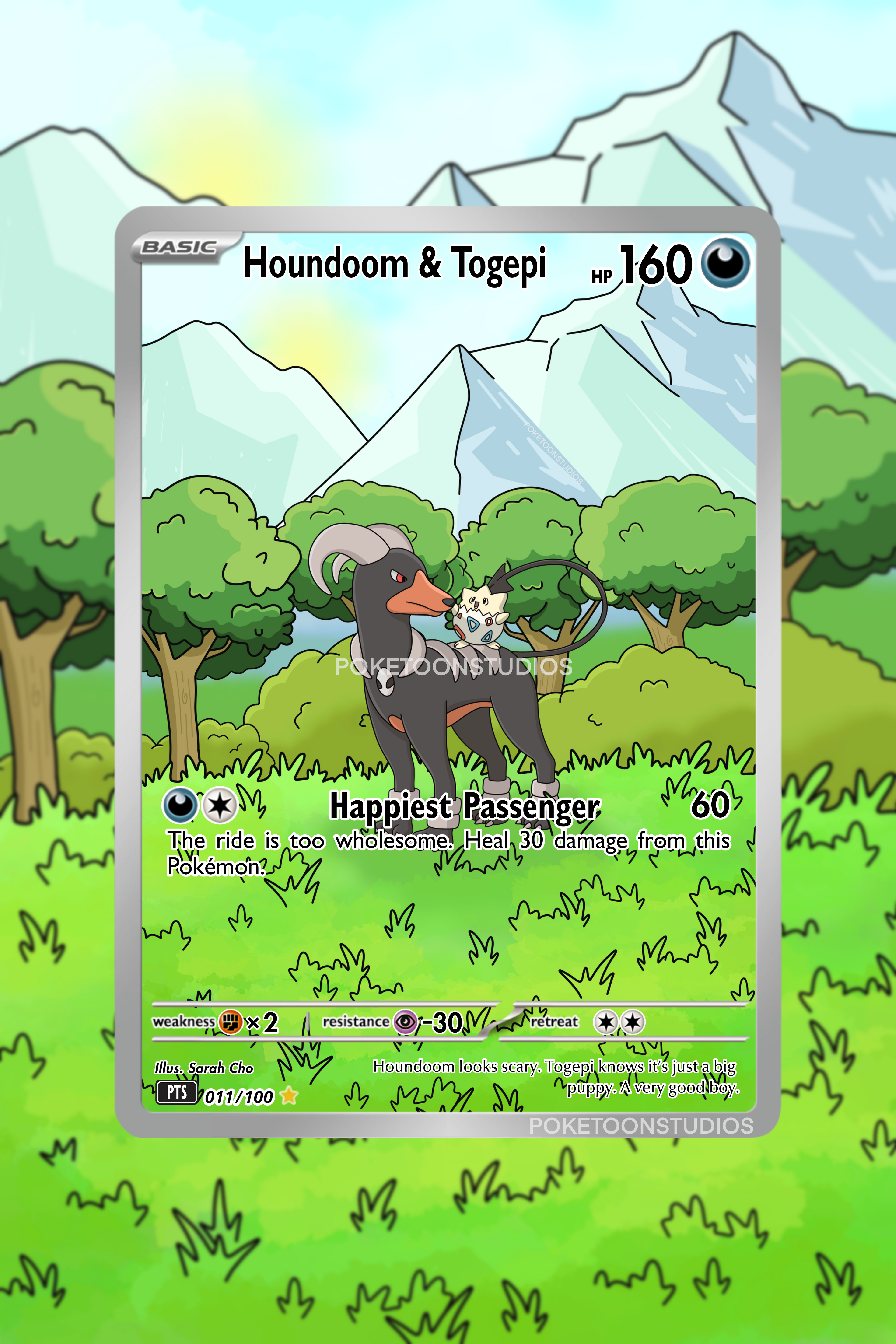Houndoom & Togepi - Custom Illustration Rare 011/100