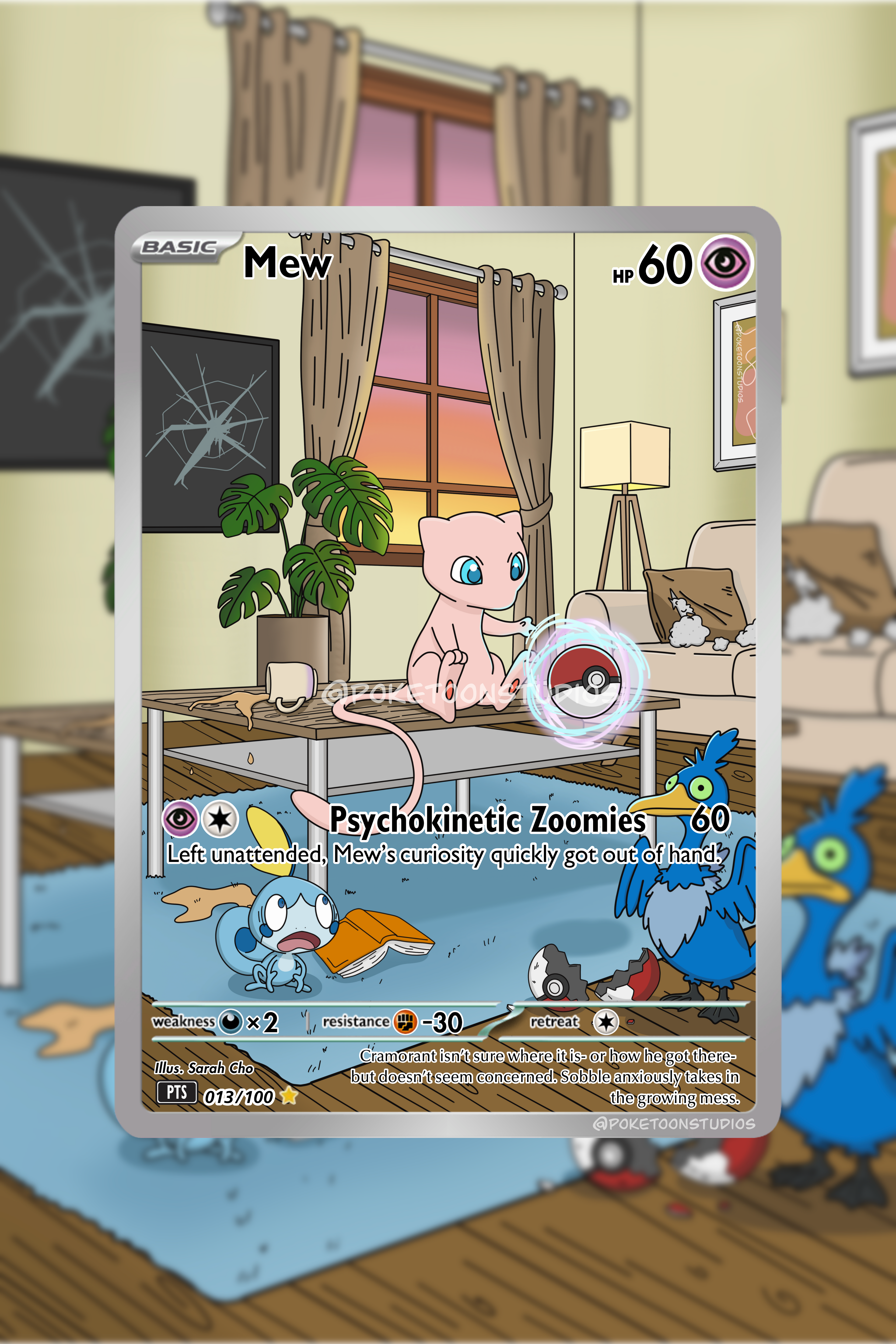 Mew - Custom Illustrated Rare 013/100