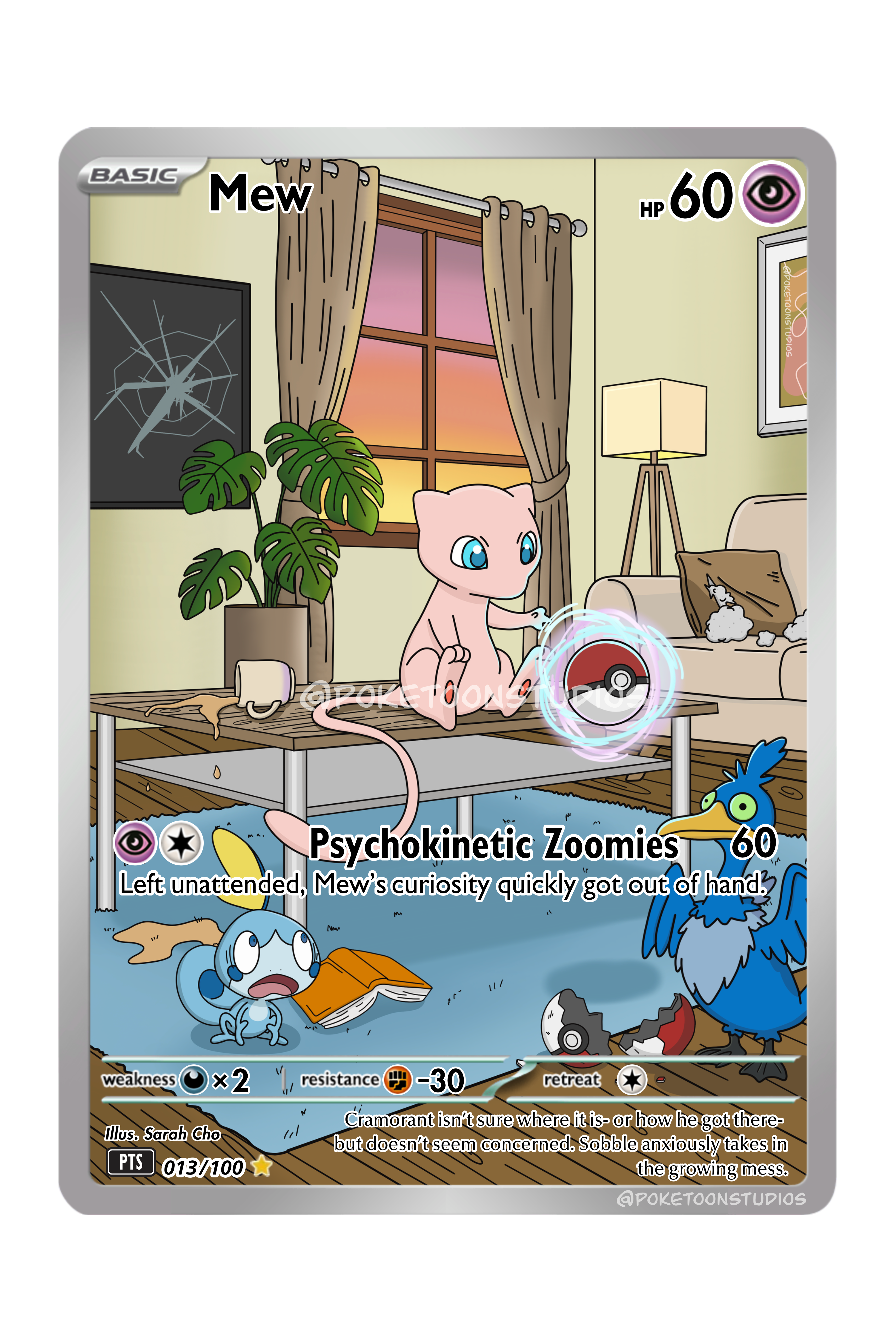 Mew - Custom Illustrated Rare 013/100